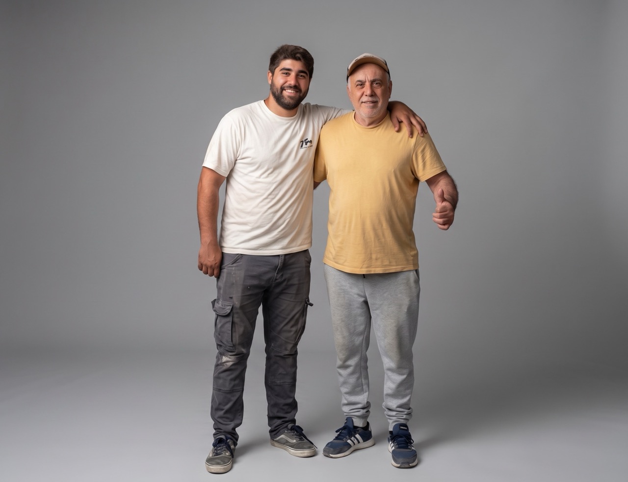 William y Marcelo González trabajando en el taller de Cardona